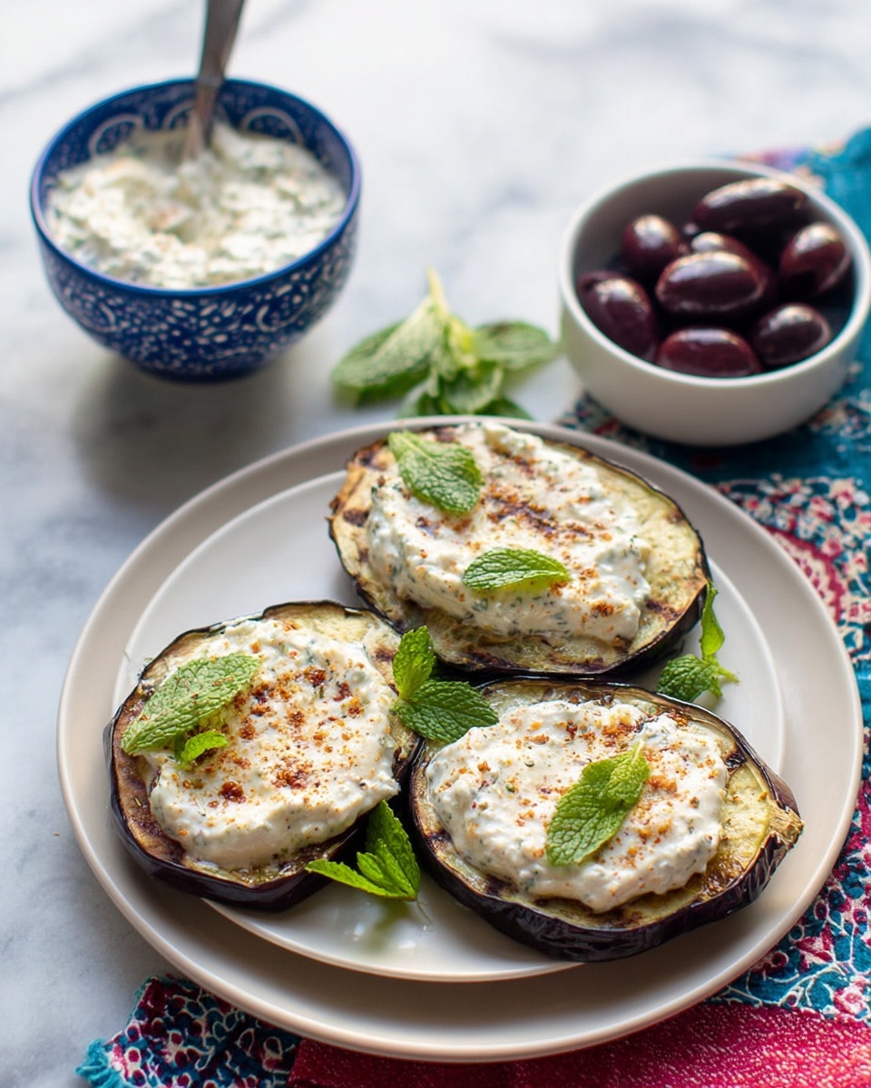 Fried Eggplant with Tzatziki Recipe - Recipe Image