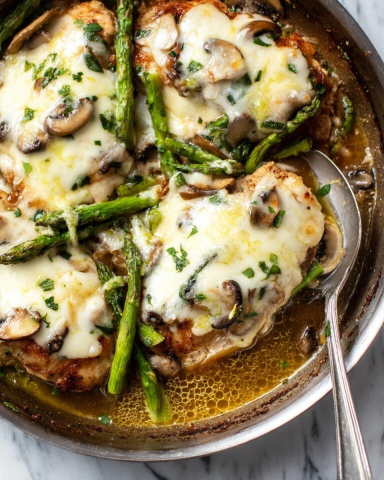 Chicken Madeira with Mushrooms and Asparagus Recipe