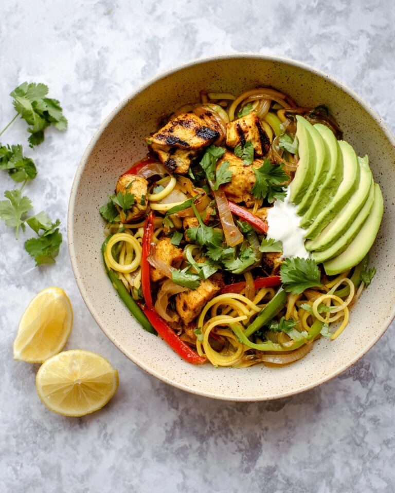 Chicken Fajita Zoodle Bowls Recipe