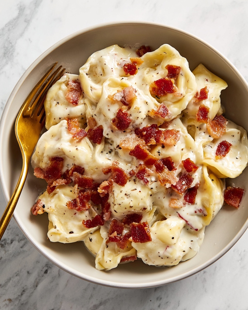 Bacon Tortellini Alfredo Recipe - Recipe Image