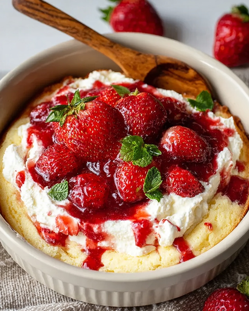 Irresistible Strawberry Cheesecake Dump Cake Recipe - Recipe Image