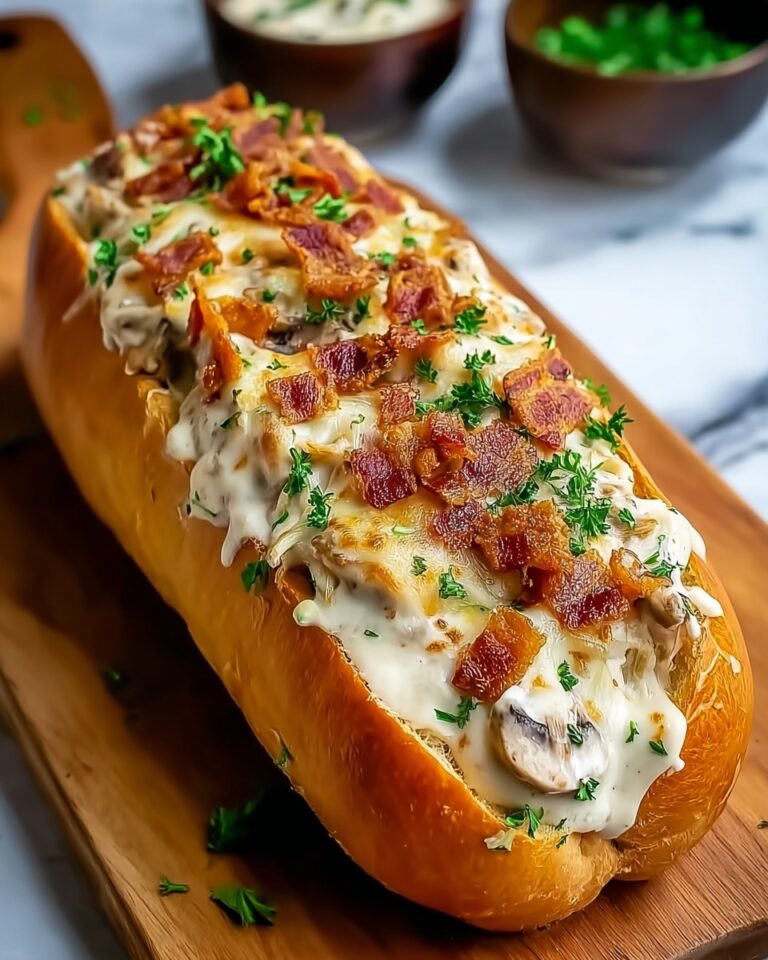 Cheesy Chicken Bacon Ranch Stuffed Bread Recipe