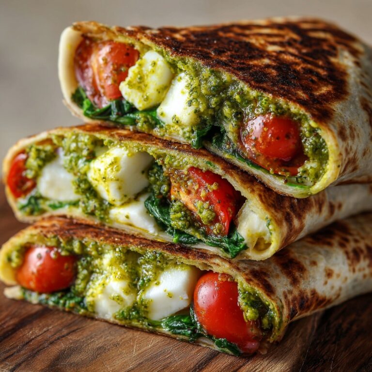 Crispy Pesto Mozzarella Wraps Recipe