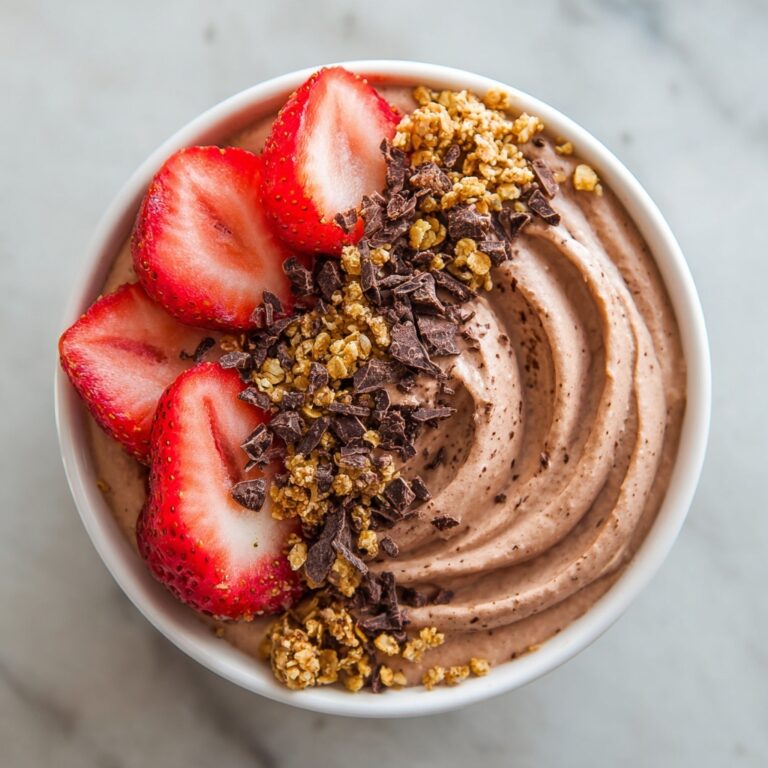 High-Protein Chocolate Strawberry Yogurt Bowl Recipe