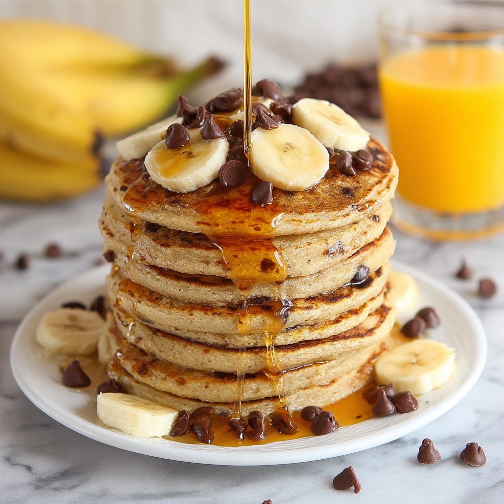 Banana Chocolate Chip Pancakes Recipe - Recipe Image