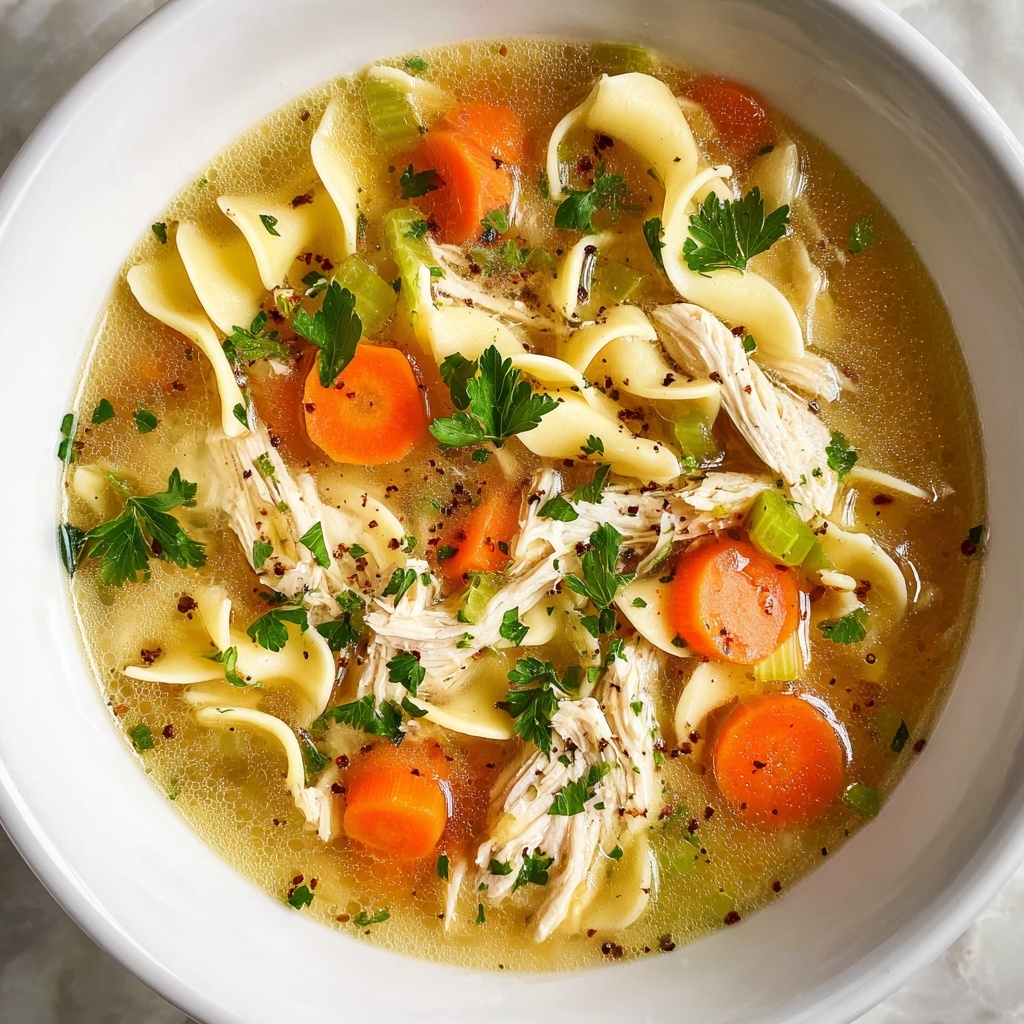 Crockpot Chicken Soup with Egg Noodles and Fresh Herbs Recipe - Recipe Image