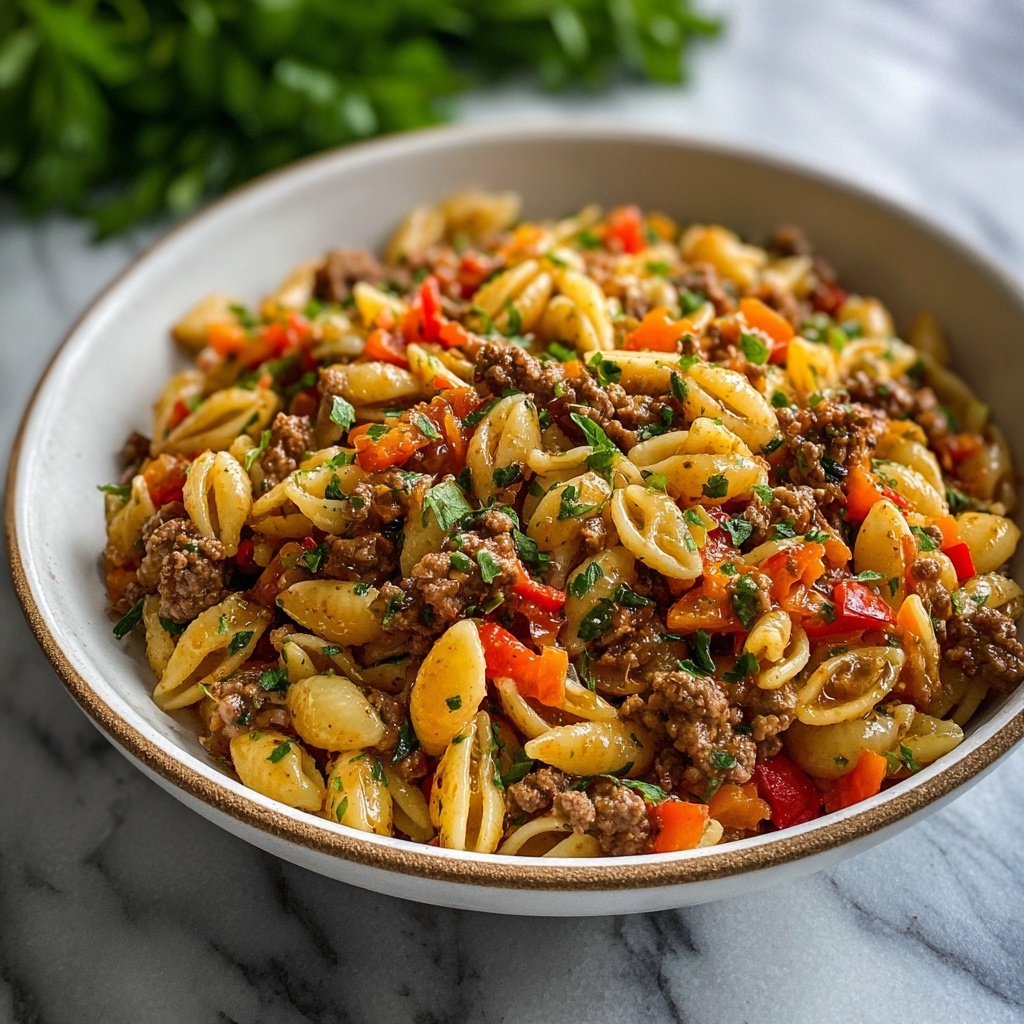 Savory Ground Beef Orzo Recipe - Recipe Image