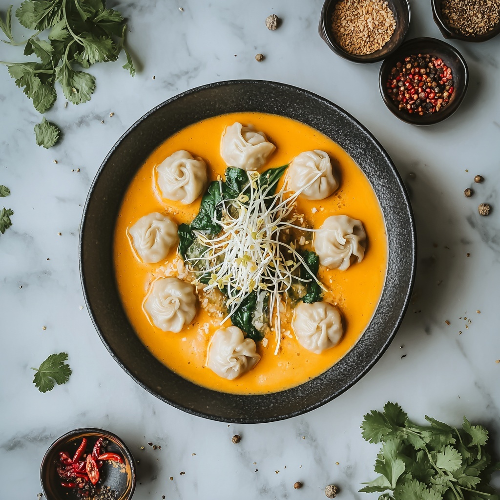 Thai Red Curry Dumpling Soup Recipe - Recipe Image