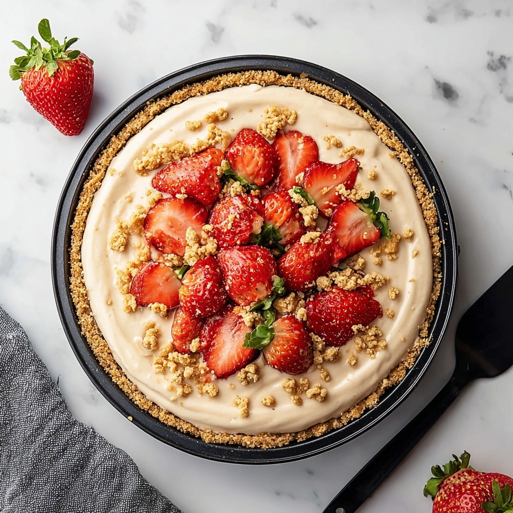 Strawberry Crunch Cheesecake Recipe - Recipe Image