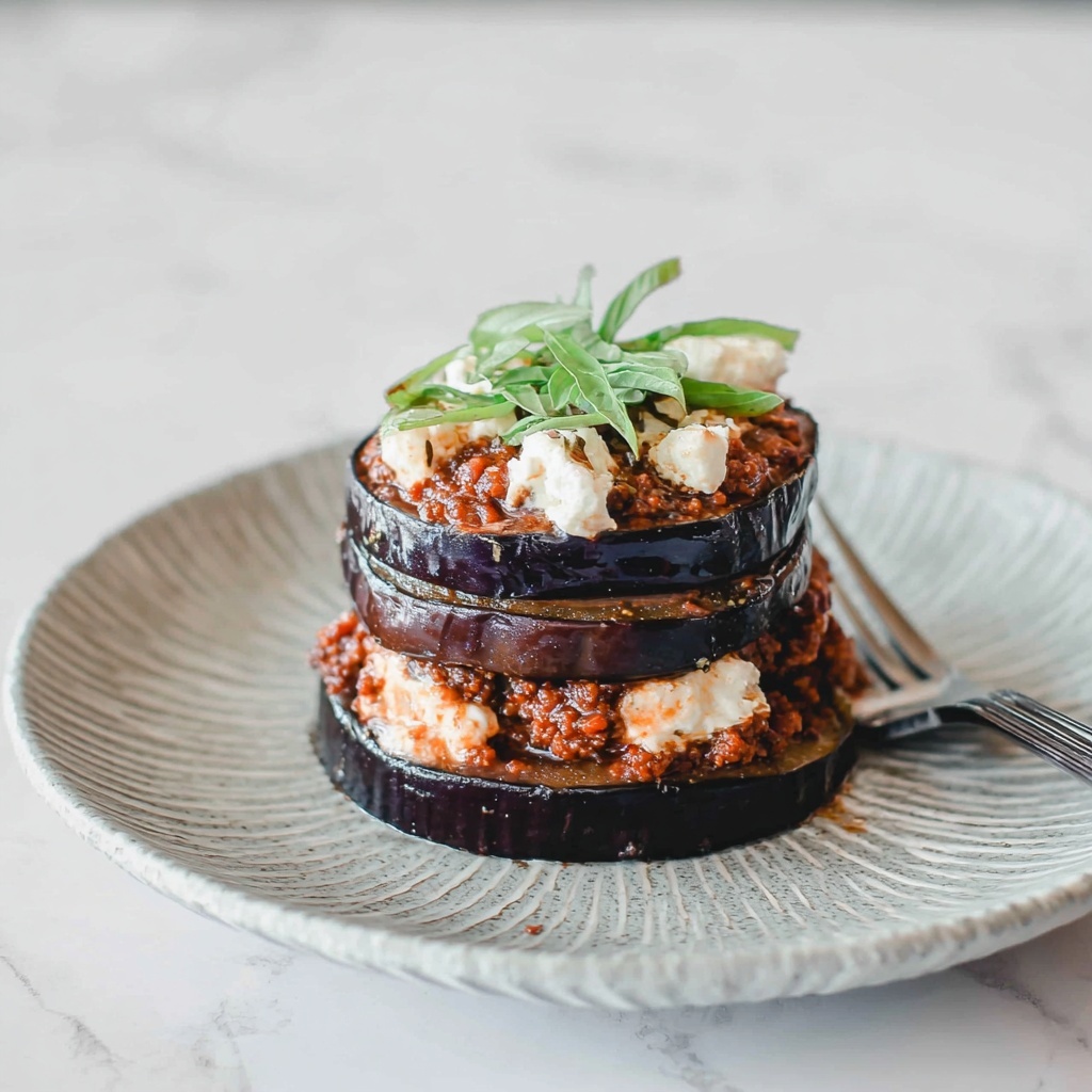 Eggplant Parmesan Stacks Recipe - Recipe Image