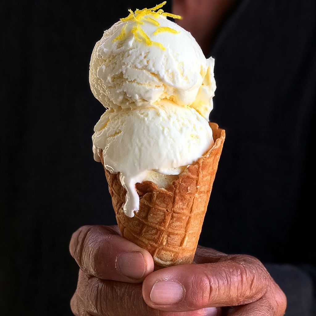 Easy No-Cook Meyer Lemon Ice Cream Recipe - Recipe Image