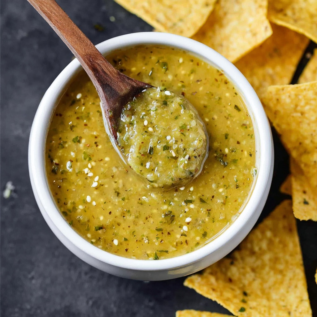 Homemade Roasted Tomatillo Salsa Verde Recipe - Recipe Image