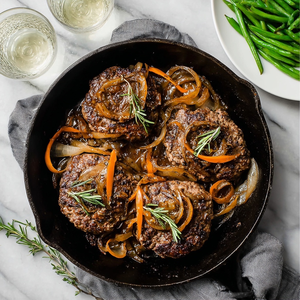 Cube Steak with Savory Onion and Rosemary Gravy Recipe - Recipe Image