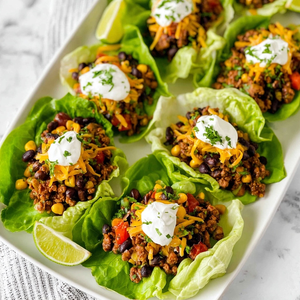 Taco Lettuce Wraps with Ground Turkey, Black Beans, and Corn Recipe - Recipe Image