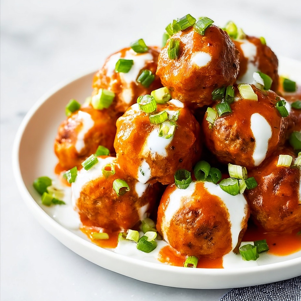 Buffalo Chicken Meatballs Recipe - Recipe Image