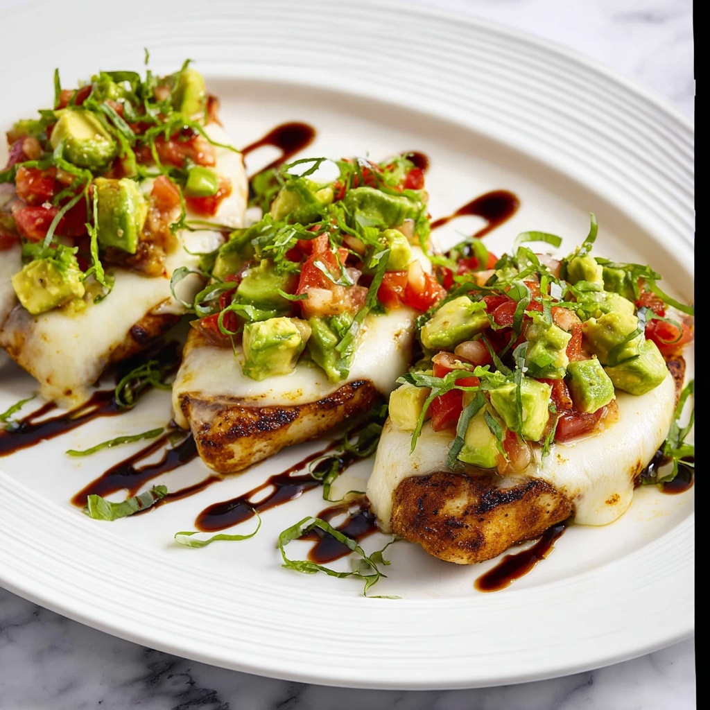 California Grilled Balsamic Chicken with Mozzarella, Avocado, and Tomato Recipe - Recipe Image