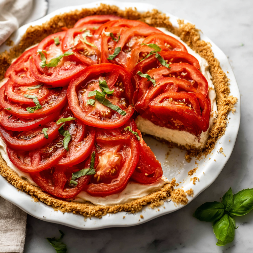 Creamy Bacon Tomato Pie Recipe - Recipe Image