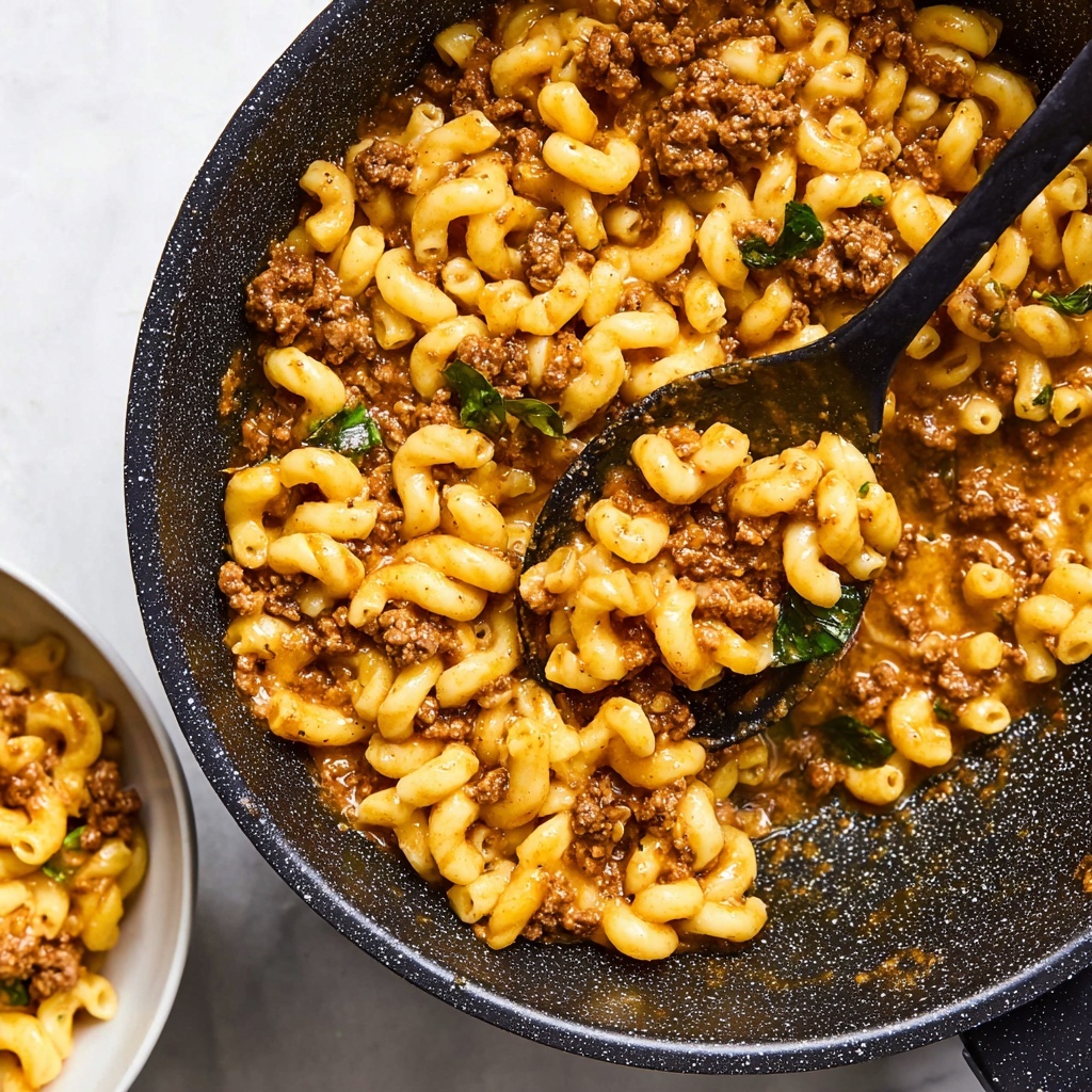 Creamy Hamburger Helper with Cheddar Cheese Recipe - Recipe Image