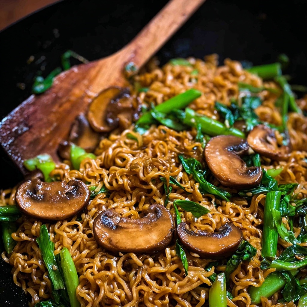 Asian Mushroom Ramen Noodles Recipe - Recipe Image