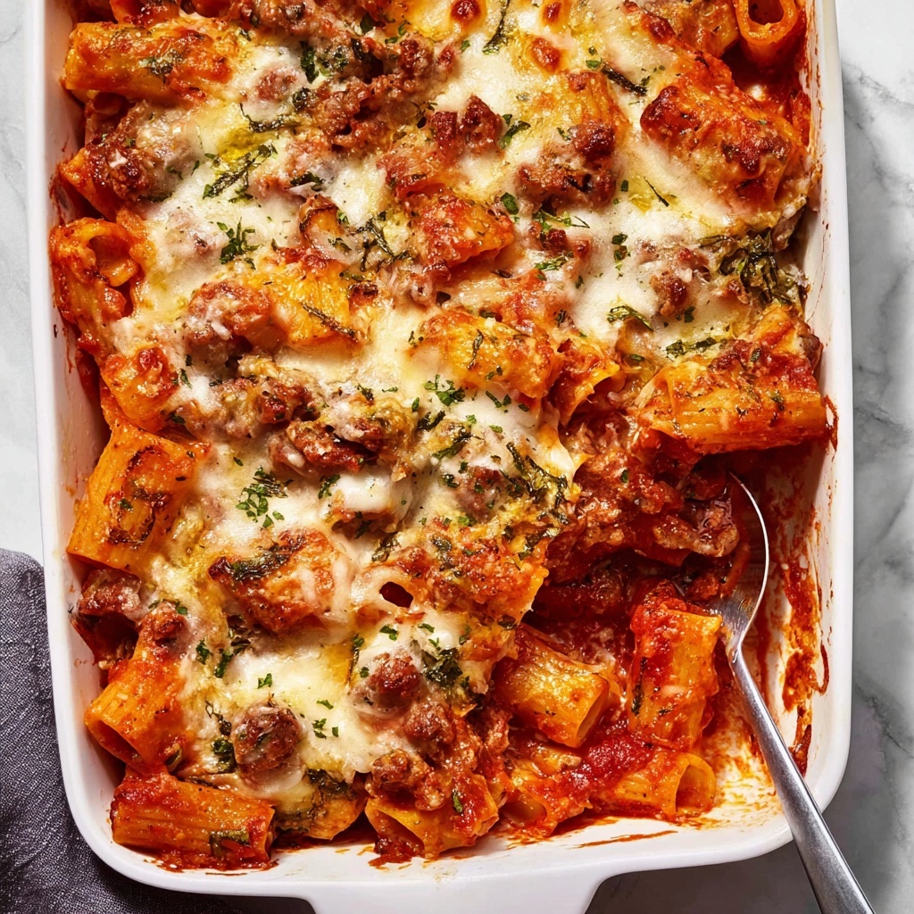 Chicken Pasta Bake with Spinach, Bacon, and Three Cheeses Recipe - Recipe Image