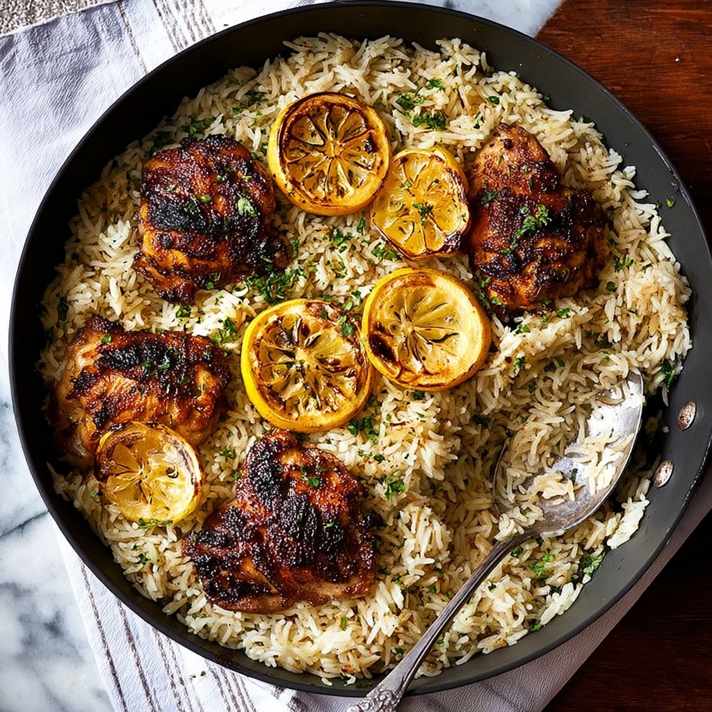 One Pot Greek Chicken and Lemon Rice Recipe - Recipe Image