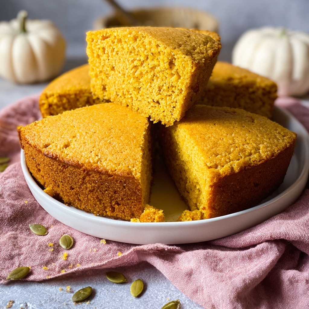 Savory Spiced Baked Pumpkin Cornbread Recipe - Recipe Image