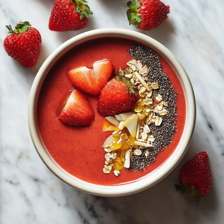 Low Calorie Strawberry Smoothie Bowl Recipe