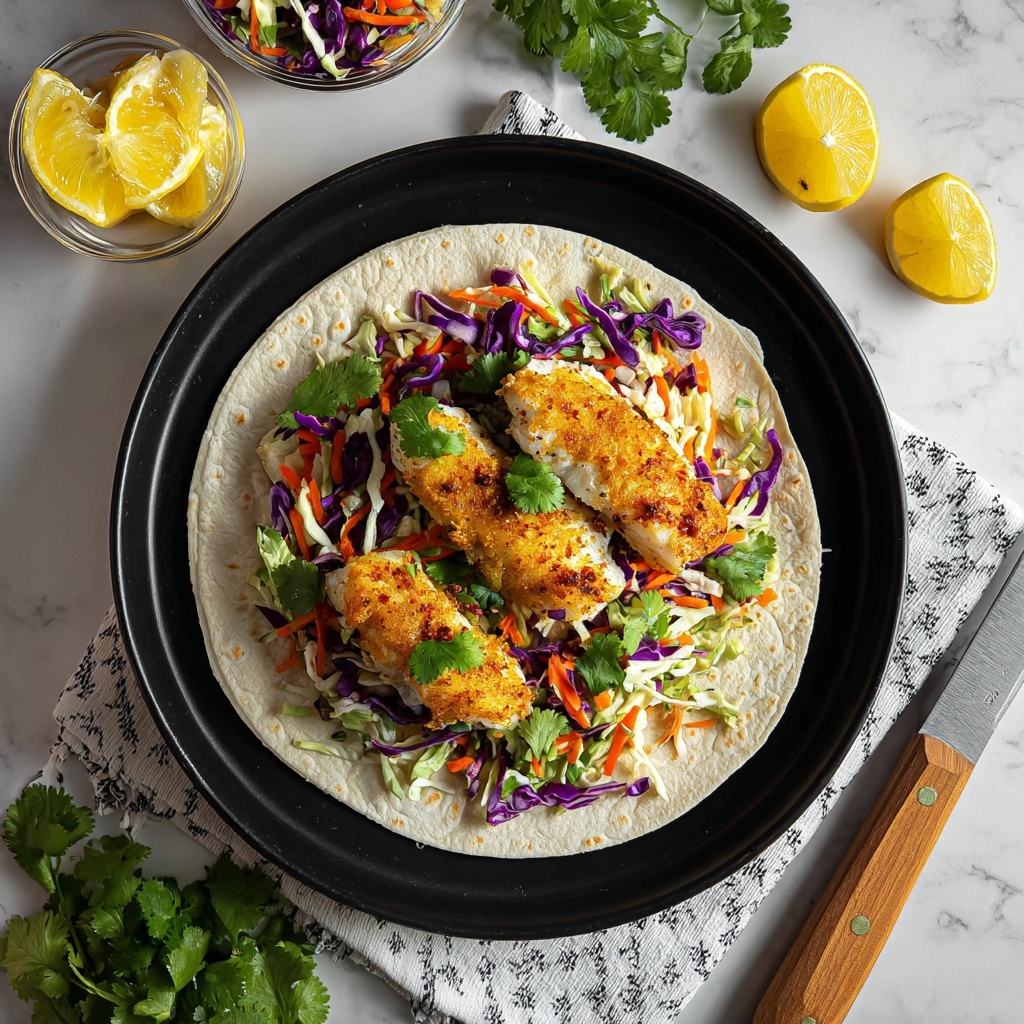 Crispy Fish Tacos with Cilantro Lime Slaw Recipe - Recipe Image