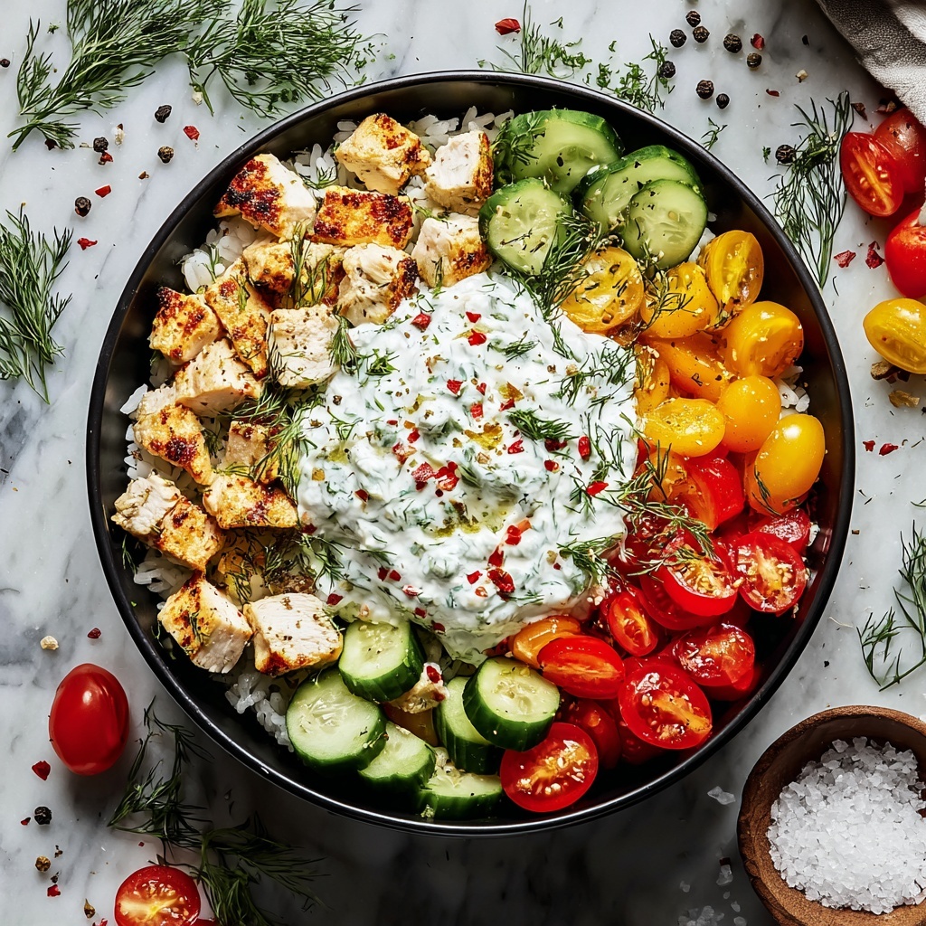 Greek Chicken Tzatziki Bowls Recipe - Recipe Image