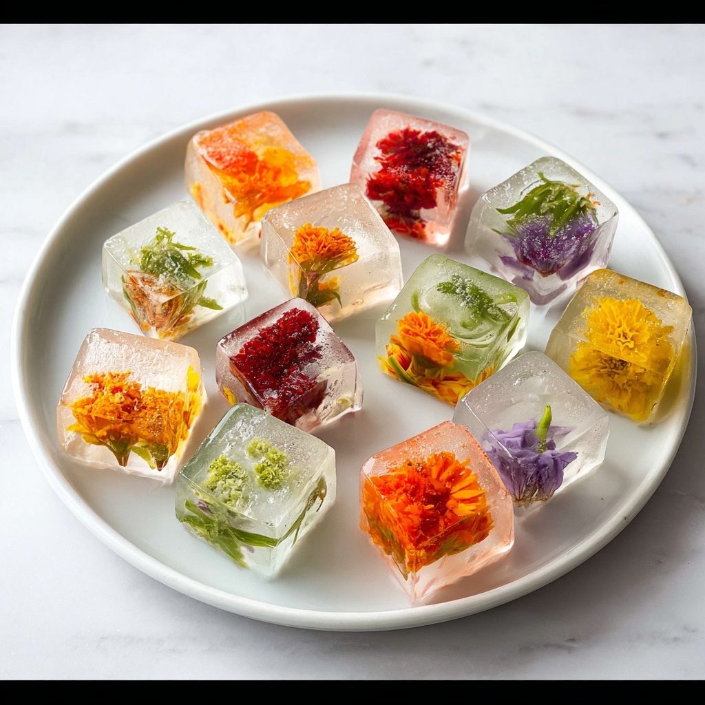 Edible Flower Ice Cubes Recipe - Recipe Image