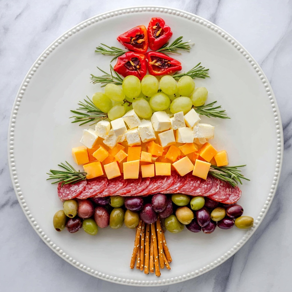 Christmas Tree Appetizer Party Platter Recipe - Recipe Image