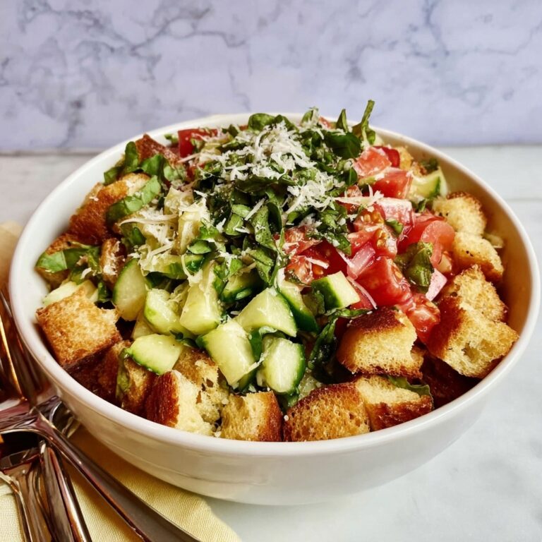 Panzanella Salad with Basil and Parmesan Recipe