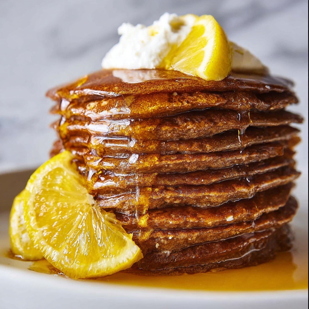 Ginger Pancakes with Lemon Syrup Recipe - Recipe Image