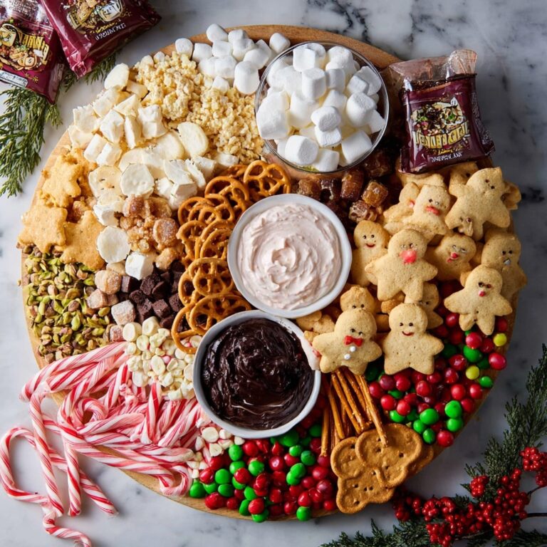 Festive Dessert Charcuterie Board with Chocolate, Peppermint, and Holiday Treats Recipe