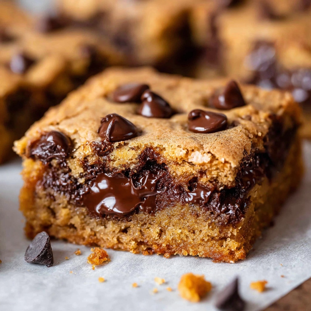 Fudgy Pumpkin Chocolate Chip Bars (Pumpkin Blondies) Recipe - Recipe Image