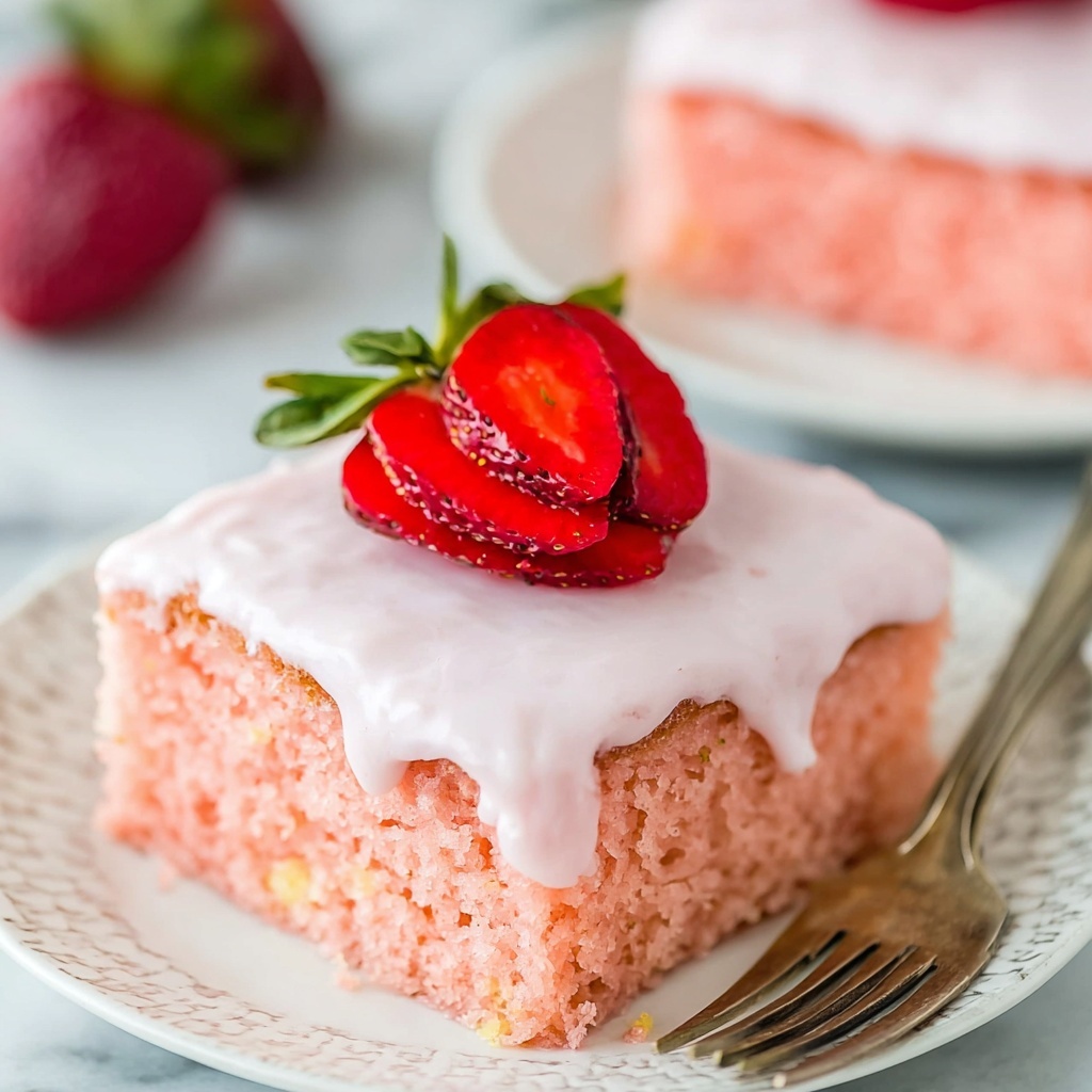 Fresh Strawberry Cake with Strawberry Cream Cheese Icing Recipe - Recipe Image