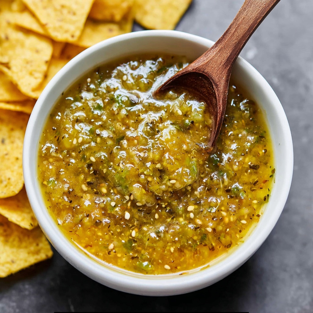 Homemade Roasted Tomatillo Salsa Verde Recipe - Recipe Image
