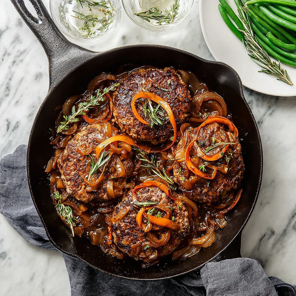 Cube Steak with Savory Onion and Rosemary Gravy Recipe - Recipe Image
