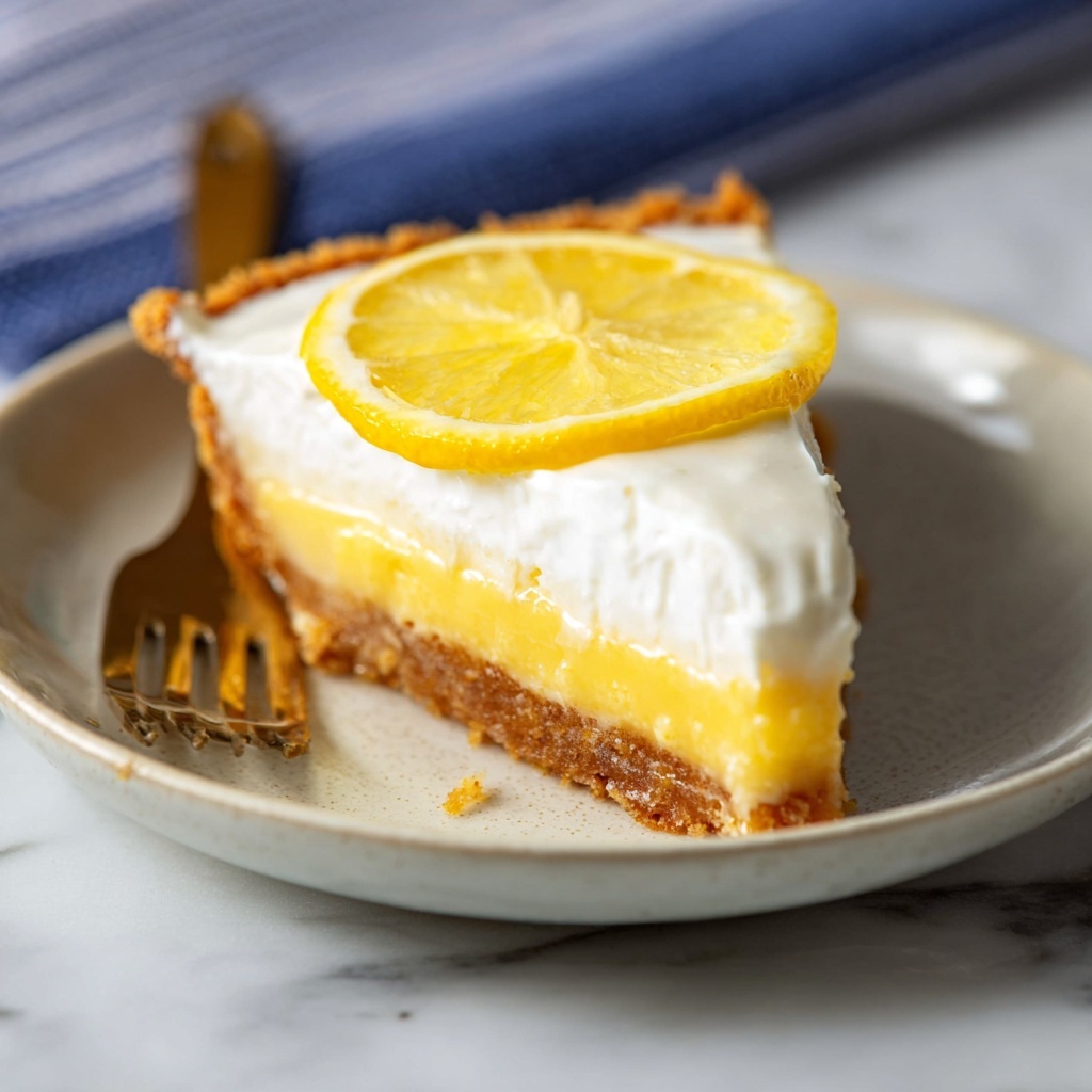 Sour Cream Lemon Pie with Saltine Crust Recipe - Recipe Image