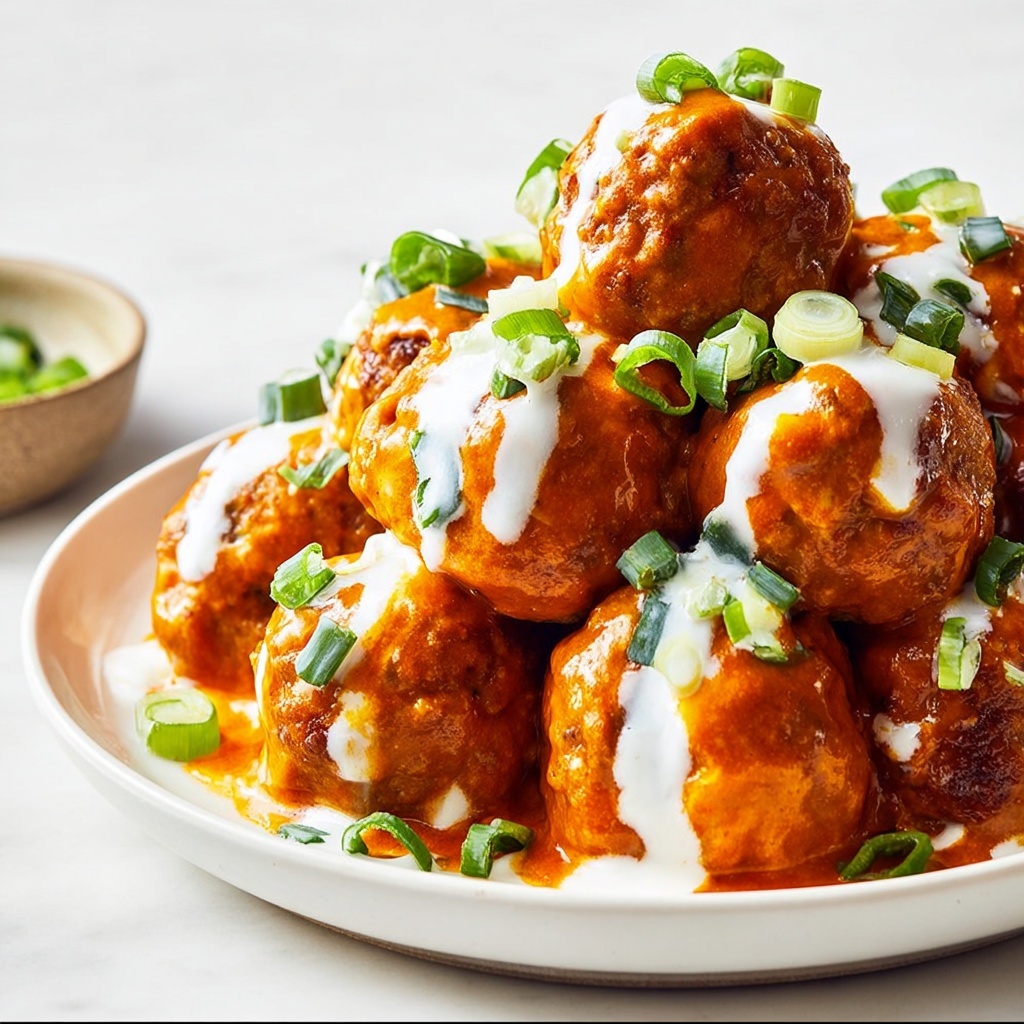 Buffalo Chicken Meatballs Recipe - Recipe Image