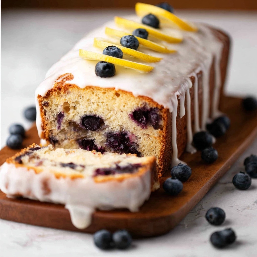 Blueberry Lemon Bread Loaf with Icing Recipe - Recipe Image