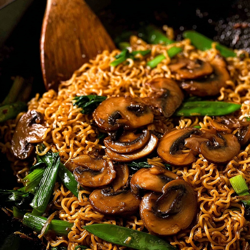 Asian Mushroom Ramen Noodles Recipe - Recipe Image