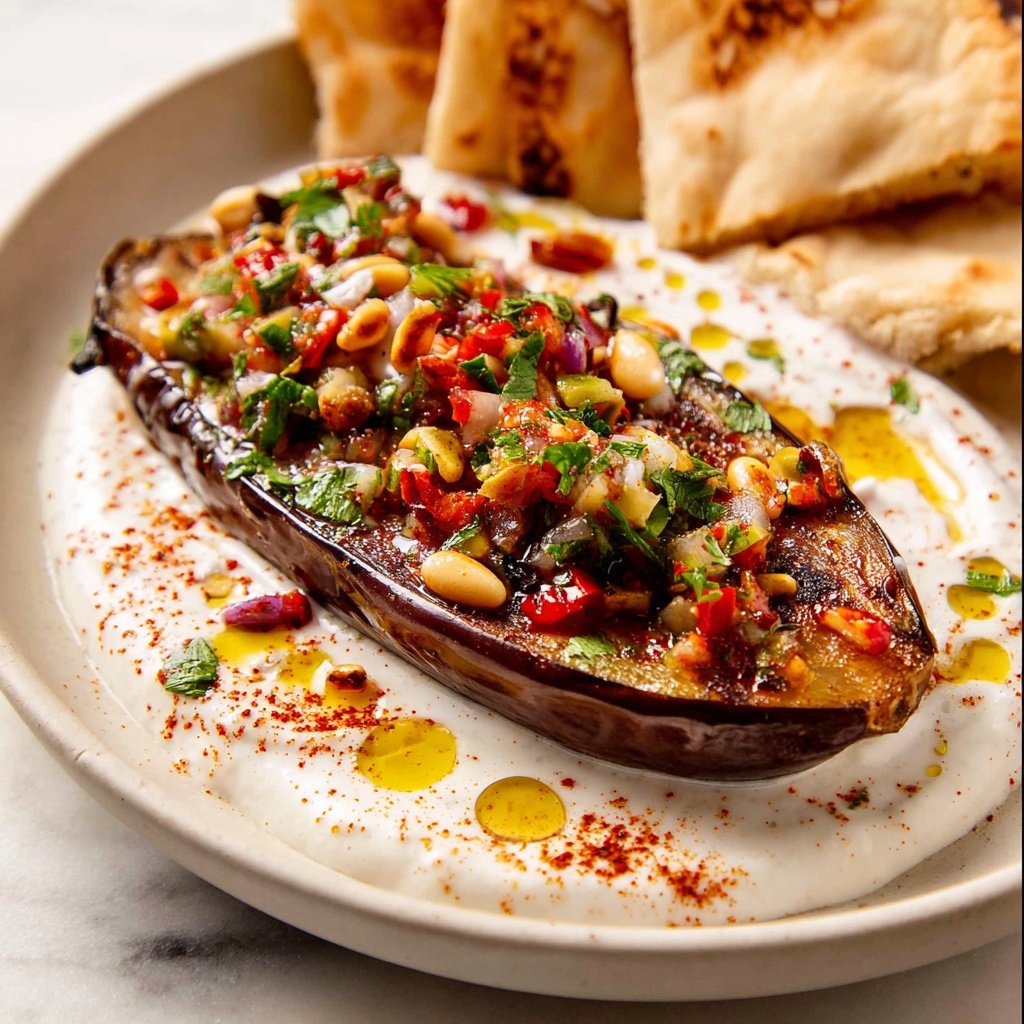 Sweet Potato Steaks with Tahini-Yogurt Sauce and Toasted Pine Nuts Recipe - Recipe Image