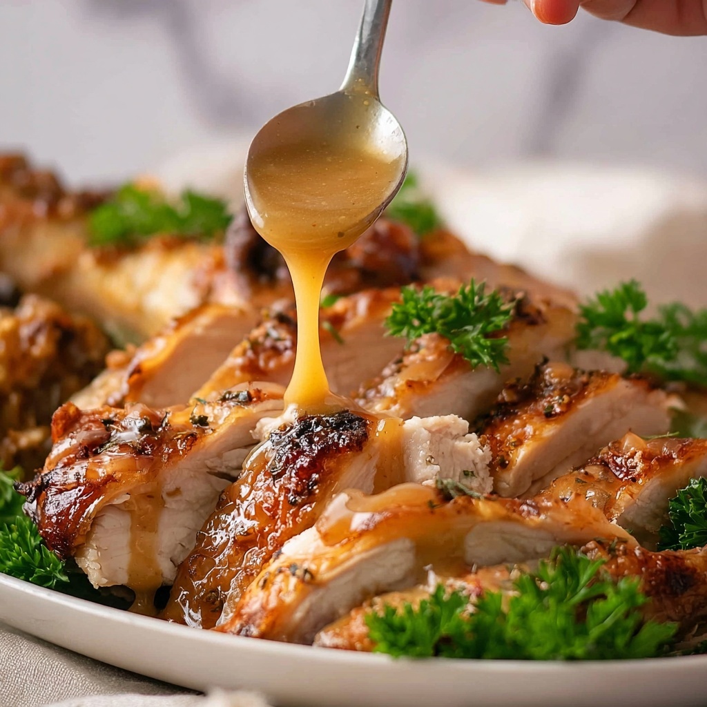 Crispy Herb Baked Chicken with Gravy Recipe - Recipe Image