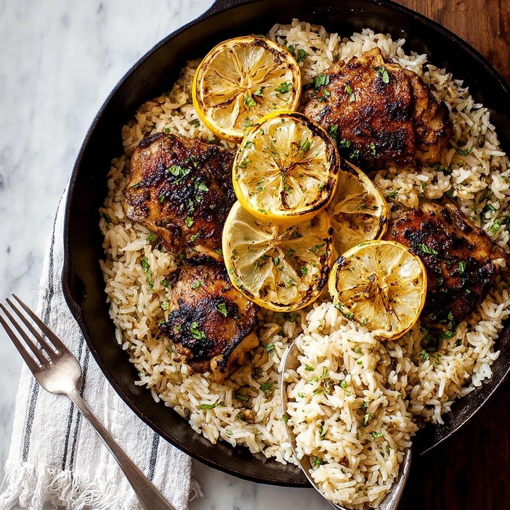 One Pot Greek Chicken and Lemon Rice Recipe - Recipe Image