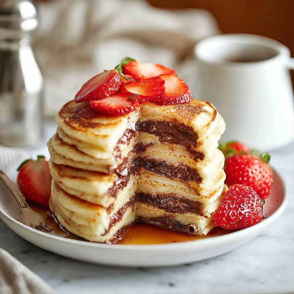 Nutella Stuffed Pancakes Recipe - Recipe Image