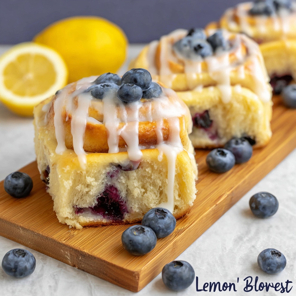Lemon Blueberry Sweet Rolls Recipe - Recipe Image