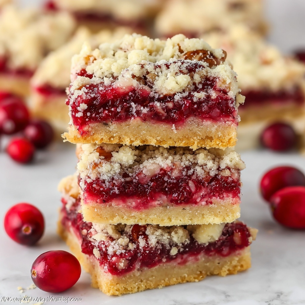 Cranberry Bars with Crumble Topping Recipe - Recipe Image