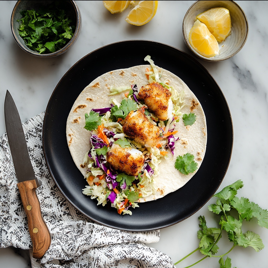 Crispy Fish Tacos with Cilantro Lime Slaw Recipe - Recipe Image