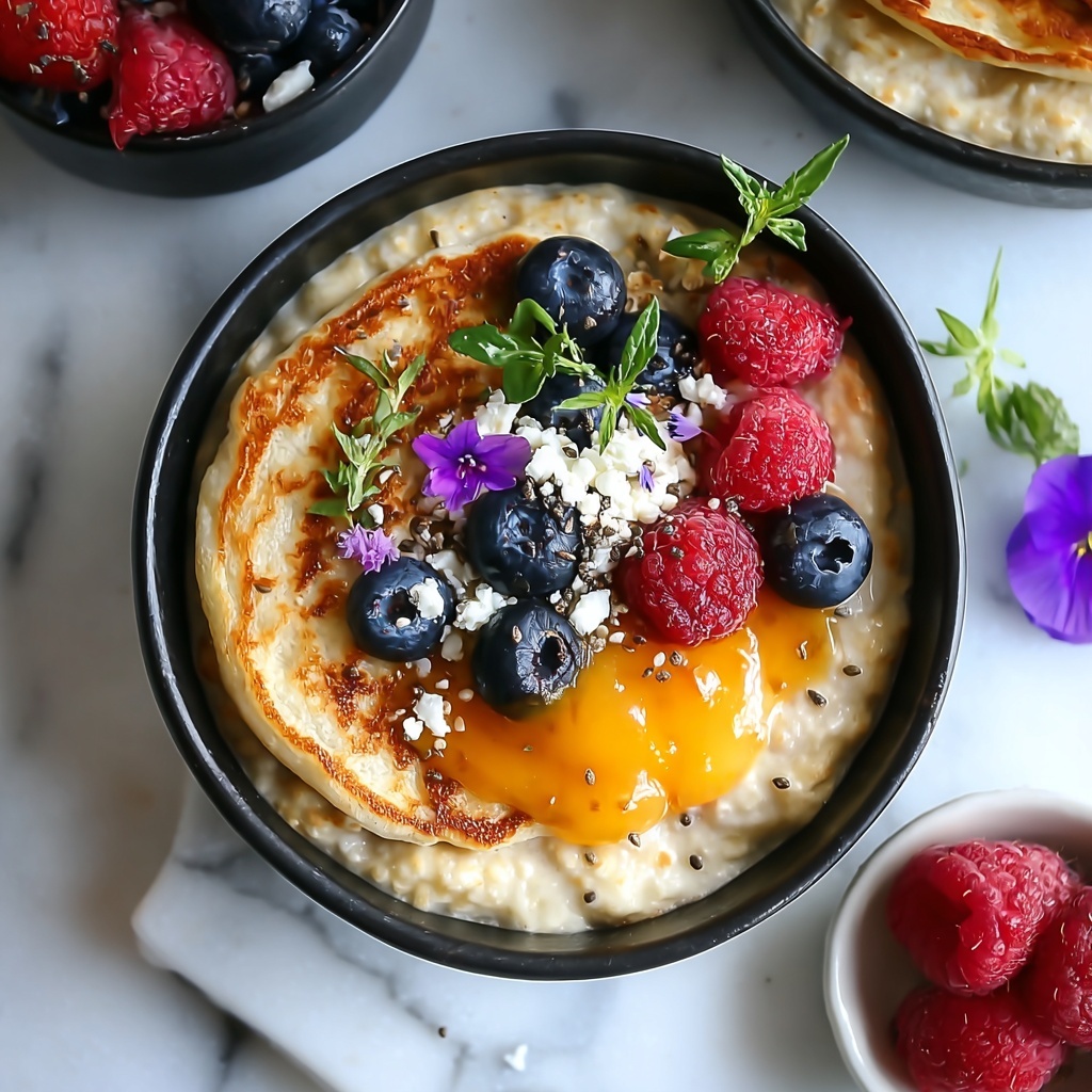 Baked Protein Pancake Bowls Recipe - Recipe Image